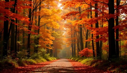 As the leaves began to change from vibrant greens to fiery oranges and deep reds, the forest seemed to come alive with the promise of transformation