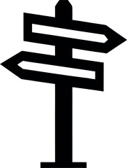 vector wooden signpost