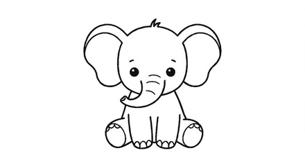Fototapeta premium cute elephant vector