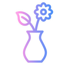 vase Line Gradient Icon