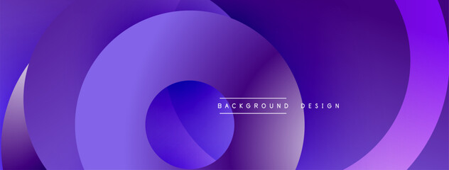 Abstract fluid shapes create dynamic purple gradient. Overlapping layers suggest depth, movement. Minimalist design with text background design centered. Modern aesthetic.