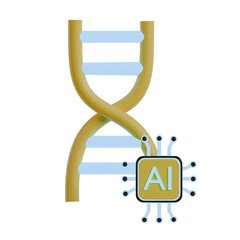 Ai and Robotic 3d icon render