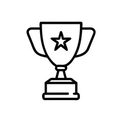 Obraz premium Trophy in minimalist style on a white background