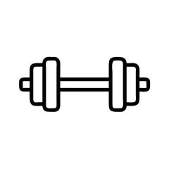 Dumbbell icon,  in minimalist style on a white background
