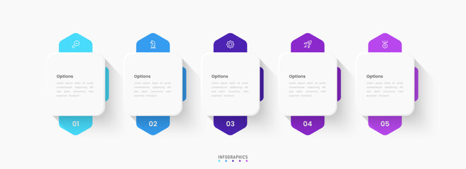 Vector Infographic label design template with icons and 5 options or steps. Can be used for process diagram, presentations, workflow layout, banner, flow chart, info graph.