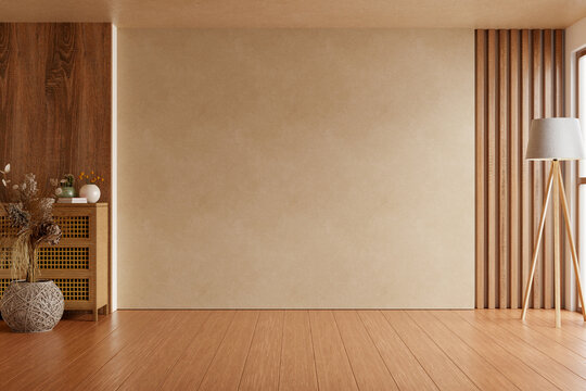 Fototapeta Empty living room Minimalist Style,Modern Scandinavian and minimalist living room interior- 3D rendering