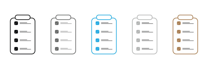 List icon Flat art illustration in outline .Vector Illustration .EPS 10 . 