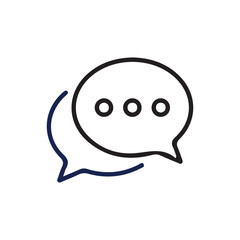 Obraz premium Comment icon vector symbol icon speech bubble icon discussion line icon in trendy flat design.talk message Bubble chat icon. vector illustration eps 10.
