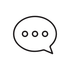 Comment icon vector symbol icon speech bubble icon discussion line icon in trendy flat design.talk message Bubble chat icon. vector illustration eps 10.