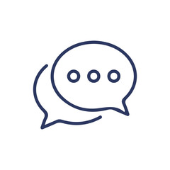 Comment icon vector symbol icon speech bubble icon discussion line icon in trendy flat design.talk message Bubble chat icon. vector illustration eps 10.