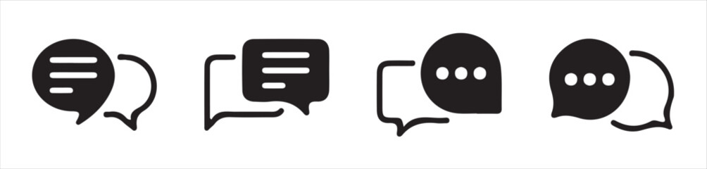 Comment icon vector symbol icon speech bubble icon discussion line icon in trendy flat design.talk message Bubble chat icon. vector illustration eps 10.
