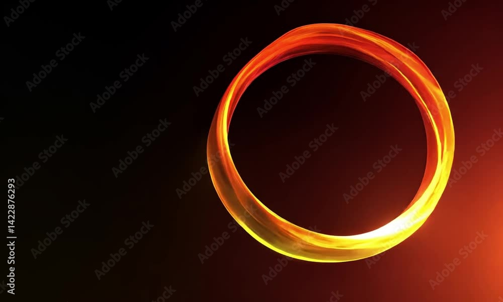 Poster cinematic glowing loop with smooth red orange and yellow gradient lighting made with generative ai t