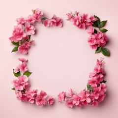 Floral frame bougainvillea flower blossom nature.