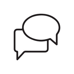 Comment icon vector symbol icon speech bubble icon discussion line icon in trendy flat design.talk message Bubble chat icon. vector illustration eps 10.