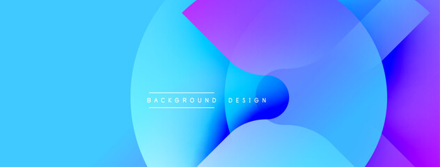 Abstract fluid shapes blend vibrant blues, purples. Gradient colors create dynamic composition. Modern design suitable for backgrounds, presentations, digital art. Smooth transitions, overlapping form