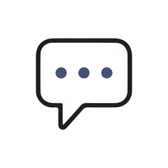 Naklejka premium Comment icon vector symbol icon speech bubble icon discussion line icon in trendy flat design.talk message Bubble chat icon. vector illustration eps 10.