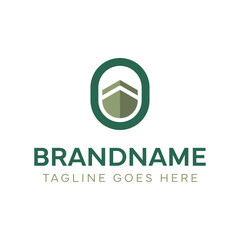 Letter O Kaaba Line Logo, for travel agencies that specialize in religious and cultural tours, such as Hajj or Umrah pilgrimages