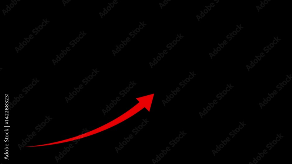 Aufkleber abstract arrow business graph icon animation on a background.