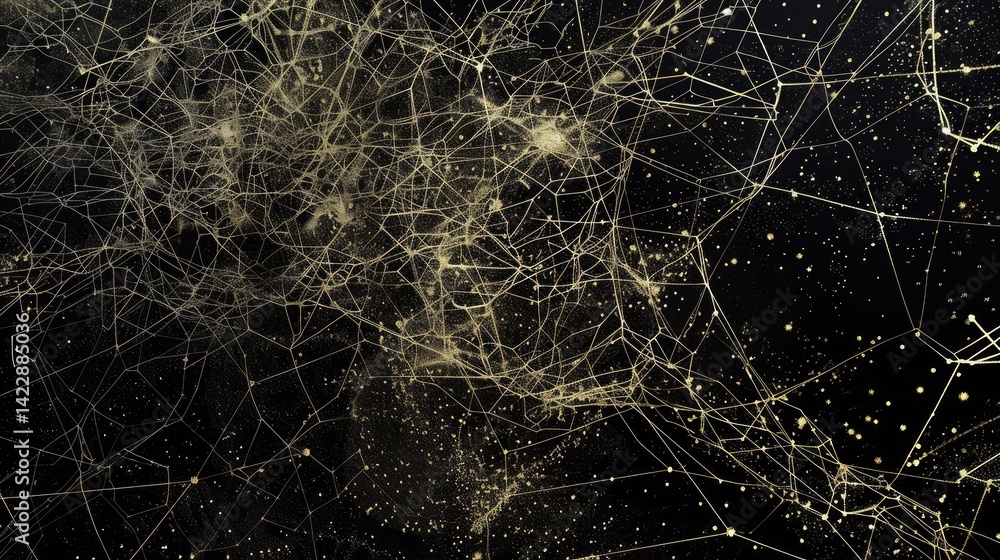 Poster explore a mesmerizing visual of millions of nodes and links, representing complex networks and conne