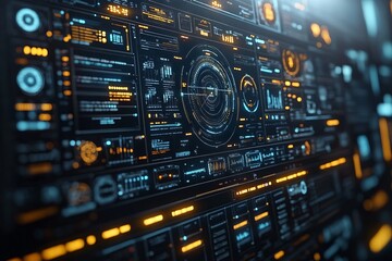 Obraz premium A computer monitor with many different colored icons and numbers. symbolizing the intersection of Big Data with exam topics.