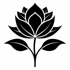 black and white flower