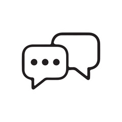 Chat icon vector isolated on background. Trendy message symbol.comment icon speech bubble symbol Chat message icons - talk message Bubble chat icon. vector illustration eps 10.