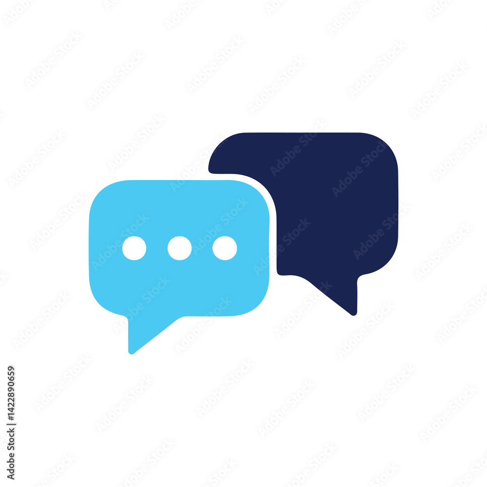 Poster chat icon vector isolated on background. trendy message symbol.comment icon speech bubble symbol cha