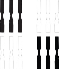 Vector illustration silhouette chisel  on white background. 