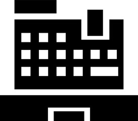 Rounded Filled Industrial Zone Icon