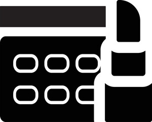 Rounded Filled Make Up Icon