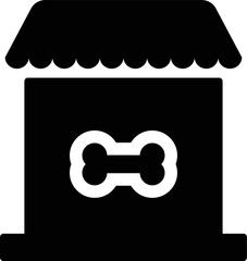 Rounded Filled Pet Shop Icon
