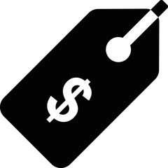 Rounded Filled Price Tag Icon