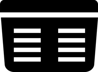 Rounded Filled Shopping Basket Icon