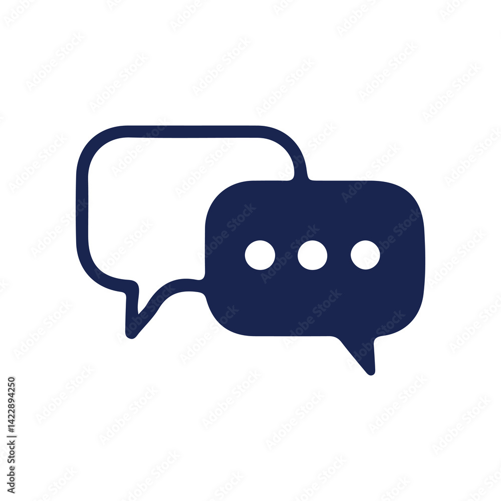 Poster chat icon vector isolated on background. trendy message symbol.comment icon speech bubble symbol cha
