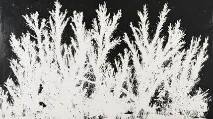 Abstract mineral crystals, black background