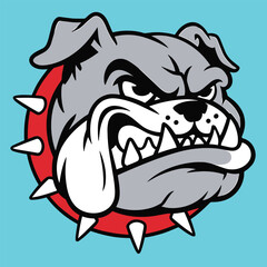 Bulldog Mascot Logo Illustration