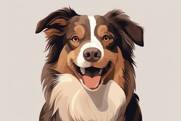 Fototapeta premium Australian shepherd mammal animal dog.