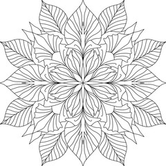 Mandala, Decor, Indian, Coloring, Drawing, Picture, Pattern, Relaxation, Meditation