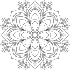 Mandala, Decor, Indian, Coloring, Drawing, Picture, Pattern, Relaxation, Meditation