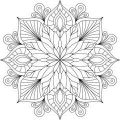 Mandala, Decor, Indian, Coloring, Drawing, Picture, Pattern, Relaxation, Meditation