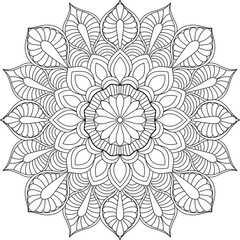 Mandala, Decor, Indian, Coloring, Drawing, Picture, Pattern, Relaxation, Meditation