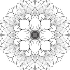 Mandala, Decor, Indian, Coloring, Drawing, Picture, Pattern, Relaxation, Meditation