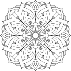 Mandala, Decor, Indian, Coloring, Drawing, Picture, Pattern, Relaxation, Meditation