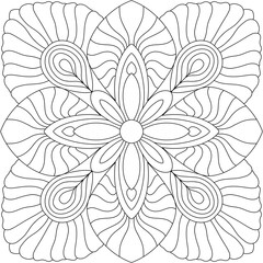 Mandala, Decor, Indian, Coloring, Drawing, Picture, Pattern, Relaxation, Meditation