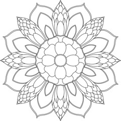 Mandala, Decor, Indian, Coloring, Drawing, Picture, Pattern, Relaxation, Meditation