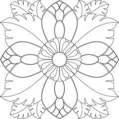 Mandala, Decor, Indian, Coloring, Drawing, Picture, Pattern, Relaxation, Meditation
