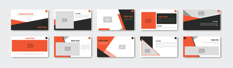 Business presentation template design. Minimalis, modern and keynote vector illustration