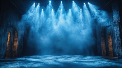 empty stage with theatrical lighting design - photo for design