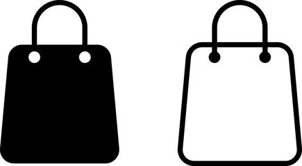 shopping bag icon set. Online Shop icons. paper bags sign. Bag symbol 