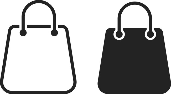shopping bag icon set. Online Shop icons. paper bags sign. Bag symbol 